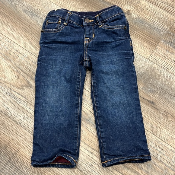 Plaid Lined Gap Jeans - Picture 2 of 7